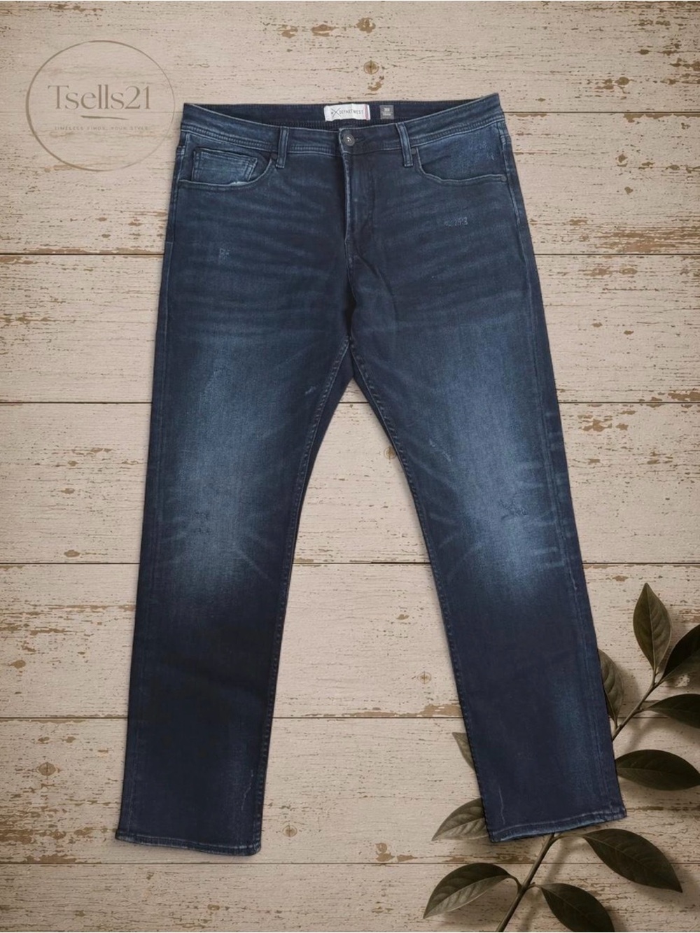 Departwest Seeker Dark Indigo Slim Straight Jeans - Size 36